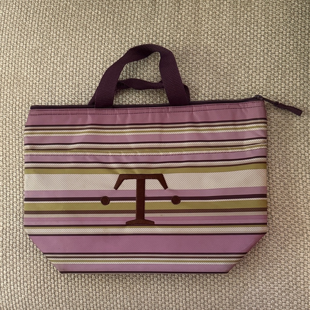 Striped Purple Tote Bag